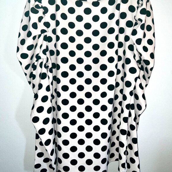 Black And White Polka Dot Blouse - Picture 4 of 4